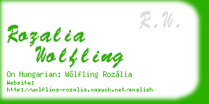 rozalia wolfling business card