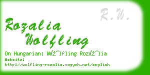 rozalia wolfling business card